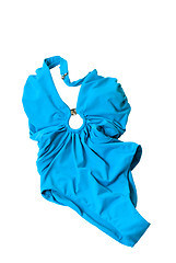 Image showing blue woman swimming suit isolated on white