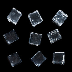 Image showing ice cubes isolated on black