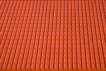 Image showing orange roof tile