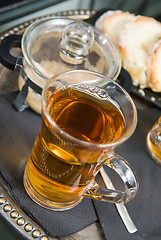 Image showing tea with cakes