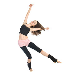 Image showing posing young dancer isolated on white background