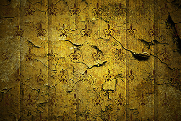 Image showing grunge old-style yellow background