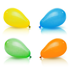 Image showing color balloons isolated on white