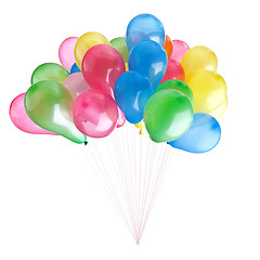 Image showing color balloons isolated on white