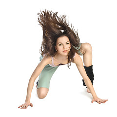 Image showing Posing young dancer isolated on white background