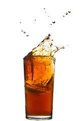 Image showing splash of cola isolated on white
