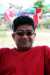 Image showing Man celebrating Canada Day