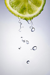 Image showing fresh water drops on lemon
