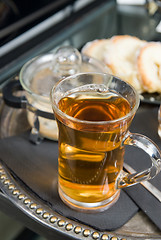 Image showing tea with cakes