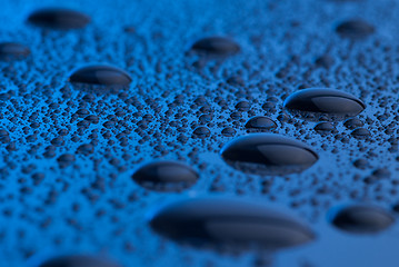 Image showing macro photo of water drops