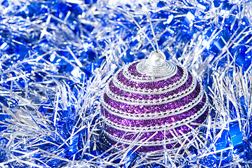 Image showing pink christmas ball with decoration