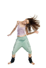 Image showing Posing young dancer isolated on white background