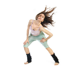 Image showing Posing young dancer isolated on white background