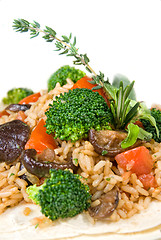 Image showing macro of risotto with vegetables