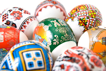Image showing close-up easter eggs