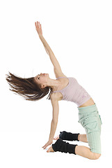 Image showing posing young dancer isolated on white background