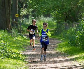 Image showing Boys running in race