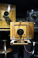 Image showing very old wooden camera 