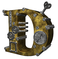 Image showing steampunk letter d