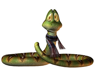 Image showing happy snake as a Toon