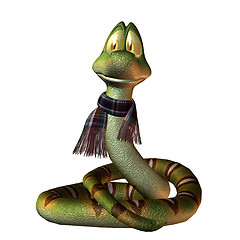 Image showing funny snake as a Toon