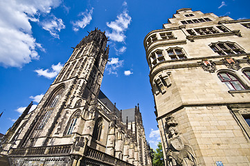 Image showing Salvatorkirche and Townhall in Duisburg