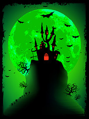 Image showing Scary halloween vector with magical abbey. EPS 8