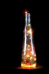 Image showing christmas bottle of alcohol