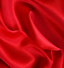 Image showing Smooth Red Silk as background