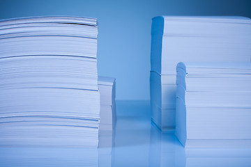 Image showing Piles of paper