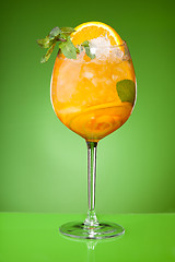 Image showing Refreshing summer orange drink