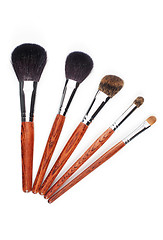 Image showing Set of makeup brushes