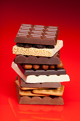 Image showing Pile of chocolate