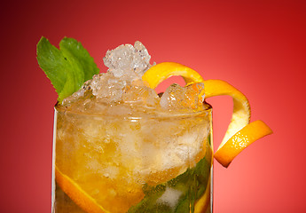 Image showing Fresh orange drink