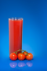 Image showing Glass with tomato juice