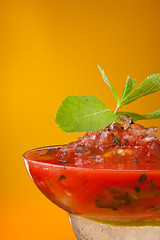 Image showing watermelon cocktail with mint