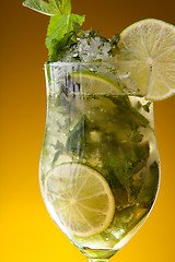 Image showing Close-up of lemonade fresh drink
