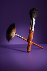 Image showing Beautiful effective makeup brushes