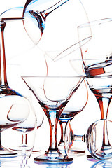 Image showing Many glasses