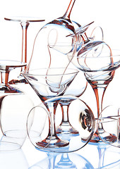 Image showing Pile of glasses