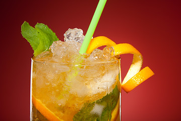 Image showing Refreshing orange drink