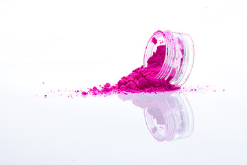 Image showing spilled pink makeup powder