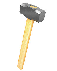 Image showing Metal sledge hammer isolated