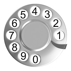 Image showing Silver telephone disc isolated 