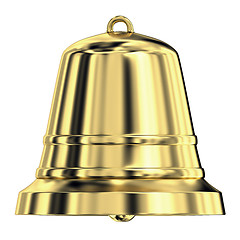 Image showing Shiny golden bell,frontal view