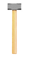 Image showing Metal sledge hammer isolated, front view