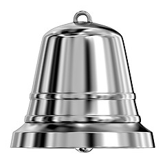 Image showing Shiny metal bell,frontal view
