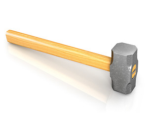 Image showing Metal sledge hammer isolated