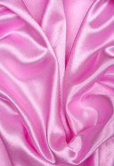 Image showing Smooth elegant pink silk as background 