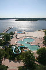 Image showing Swimming Pools and Lake